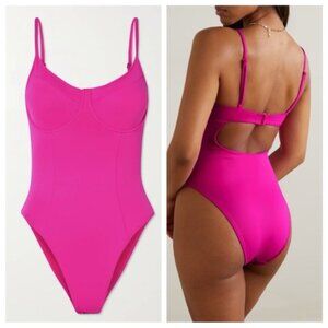 New! Good American Good Compression Cutout Underwired Swimsuit 31559